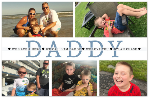 Dad poster -- We love you Dylan chase -- 11x17 -- gelato