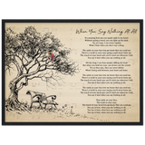 Gelato Framed 24x18 - When You Say Nothing At All - Lyrics