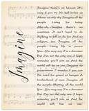 Lyrics -- Imagine (John Lennon) -- Style 12 -- 8x10 -- gelato
