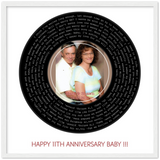 Music Song Record -- White Framed 20''x20'' -- Mark & Shawn