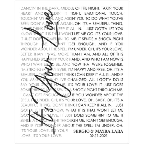 Gelato Matte 8x10 Poster - It's Your Love - Sergio & Mayra
