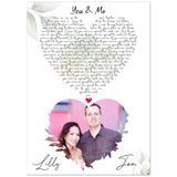 Lyrics Song -- poster/ 20''x 28'' -- Lilly & Jon