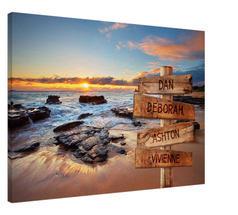 Name Street Sign -- Canvas 28"x40" -- Dan & Deborah