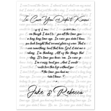 Lyrics -- Jake & Rebecca -- 5x7 -- Gelato