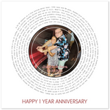 Song Record -- poster 20''x 20'' -- Joseph & Sara 06.28.2021