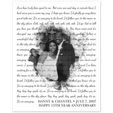 Lyrics Song -- Poster/ 8''x10'' -- Danny & Chantel July 7, 2007