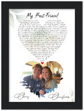 Music Lyrics Song -- Black Framed 6”x8” --  Chris & Christina
