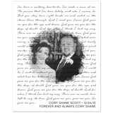 Lyrics Song -- Poster/ 8''x10'' -- Cory Shane Scott