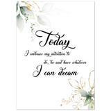 Print poster -- Today I embrace my intention to -- 5x7 -- Gelato