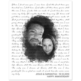 Music Lyrics Song -- Poster/ 8''x10'' -- Jesus & Samantha