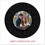 Music Song Record -- poster 12''x12'' -- Tyler & Jessica