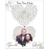 Music Lyrics Song -- Poster/ 8''x 10'' -- Darrell & Arnita