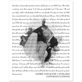 Lyrics Song -- Poster/ 8''x10'' -- Andre and Katie 09/08/2022