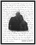 Lyrics -- Danny & Patty  -- Black framed 16"x20" -- gelato