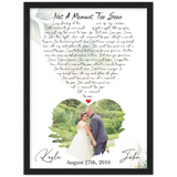 Music Lyrics Song -- Black Framed 12”x16” -- John & Kayla