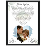 Lyrics -- Kayley & Alex 10.03.2021 -- Black frame 12x16 -- Gelato