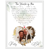 Lyrics -- Patty and Cal. 09/20/2006 -- White frame 16x20 -- Gelato
