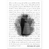 Music Lyrics Song -- Poster/ 5''x 7'' -- Michael my love
