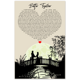 Lyrics Song -- Poster/ 11''x17'' -- Better together ( Luke Combs)
