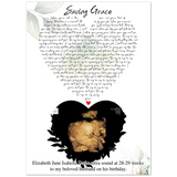 Music Lyrics Song -- Poster/ 5''x 7'' -- Elizabeth June Isabella