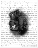 Music Lyrics Song -- Unframed  8''x10'' -- Mufasa& Kendra