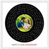 Song Record Anniversary -- White Framed  20''x20'' -- Scott & Rose