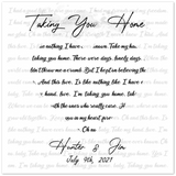 Music Lyrics Song -- Unframed 20''x 20'' -- Hunter & Jim