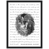 Lyrics Song -- Black Framed poster/ 12”x16” -- William and Rachel