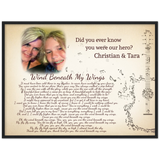 Lyrics -- Christian & Tara -- Black framed 24"x 32" -- Gelato