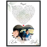 Lyrics -- Keiko &Yoshi 02/06/2022 -- Black framed 18x24 -- Gelato