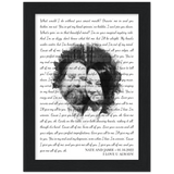 Lyrics -- Nate and Jamie 01/16/2022 -- Black framed 6x8 -- Gelato