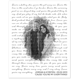 Lyrics Song -- Poster/ 8''x10'' --  Jordan & Kyrsten