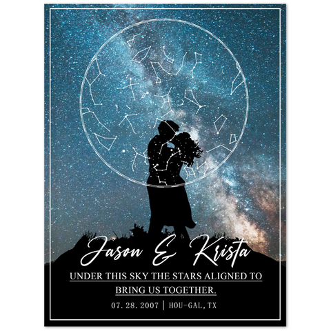 Star Map -- Krista & Jason -- Poster 6x8 -- Gelato