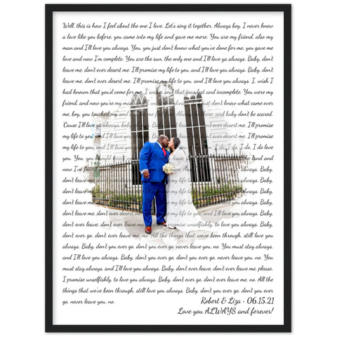 Gelato Framed 18x24 - Robert & Liza - Always Lyrics