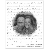 Lyrics Song -- Poster/ 8''x10'' -- Joel & Katie