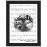 Lyrics -- Martin, Stella & Ruru 23.12.2021 -- Black framed 6x8 -- Gelato