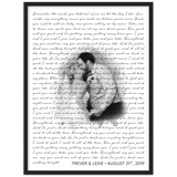Music Lyrics Song -- Black Framed 18”x24” -- Trever & Lexie