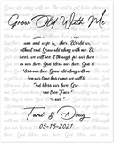 Music Lyrics Song -- Unframed 8''x10'' -- Tami &Doug