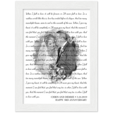 Lyrics -- Chris and Debbie 5/ 24/ 2019 -- White framed 6x8 -- Gelato