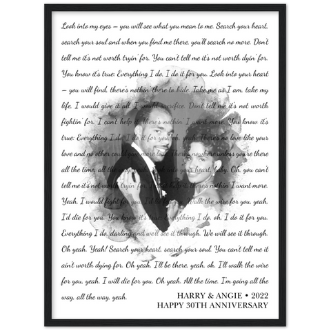 Gelato Framed 18x24 - Everything I Do 1.3 - Harry & Angie