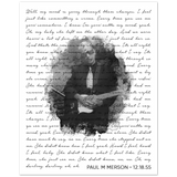 Lyrics -- Paul M Merson 12.18.55 -- 8x10 -- Gelato