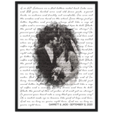 Lyrics -- Garrett & Jade/September 12, 2020 -- Black frame 18x24 -- Gelato