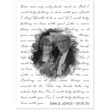 Lyrics Song -- Poster/ 5''x 7'' -- Dan & Joyce