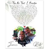 Music Lyrics Song -- Unframed  8''x 10'' -- Janice & Rick