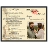 Lyrics Song -- Black Framed poster/ 18”x24” --  The Medlins