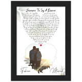 Lyrics -- Mariah & Fabian 05•28•17 -- Black framed 6x8 -- Gelato