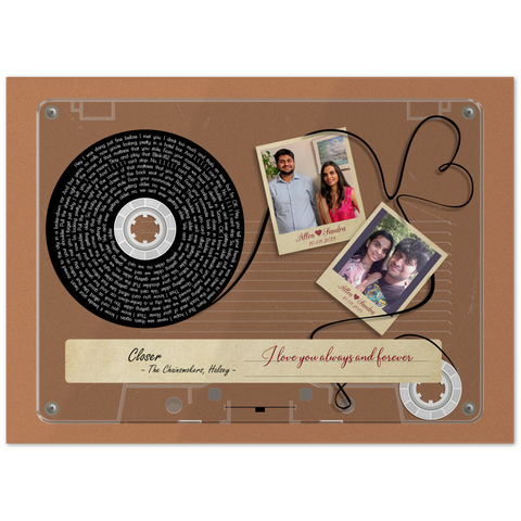 Cassettes-Tape Prints -- Poster/ 5''x 7'' -- Allen & Sandra