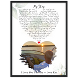 Lyrics --  I Love You Timothy -- Black frame 18x24 -- Gelato