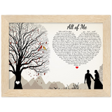 Lyrics --  All of me -- Natural wood 6x8 -- Gelato