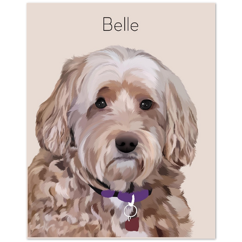 Gelato Poster 8x10 - Dog 2.6 Belle - Matte